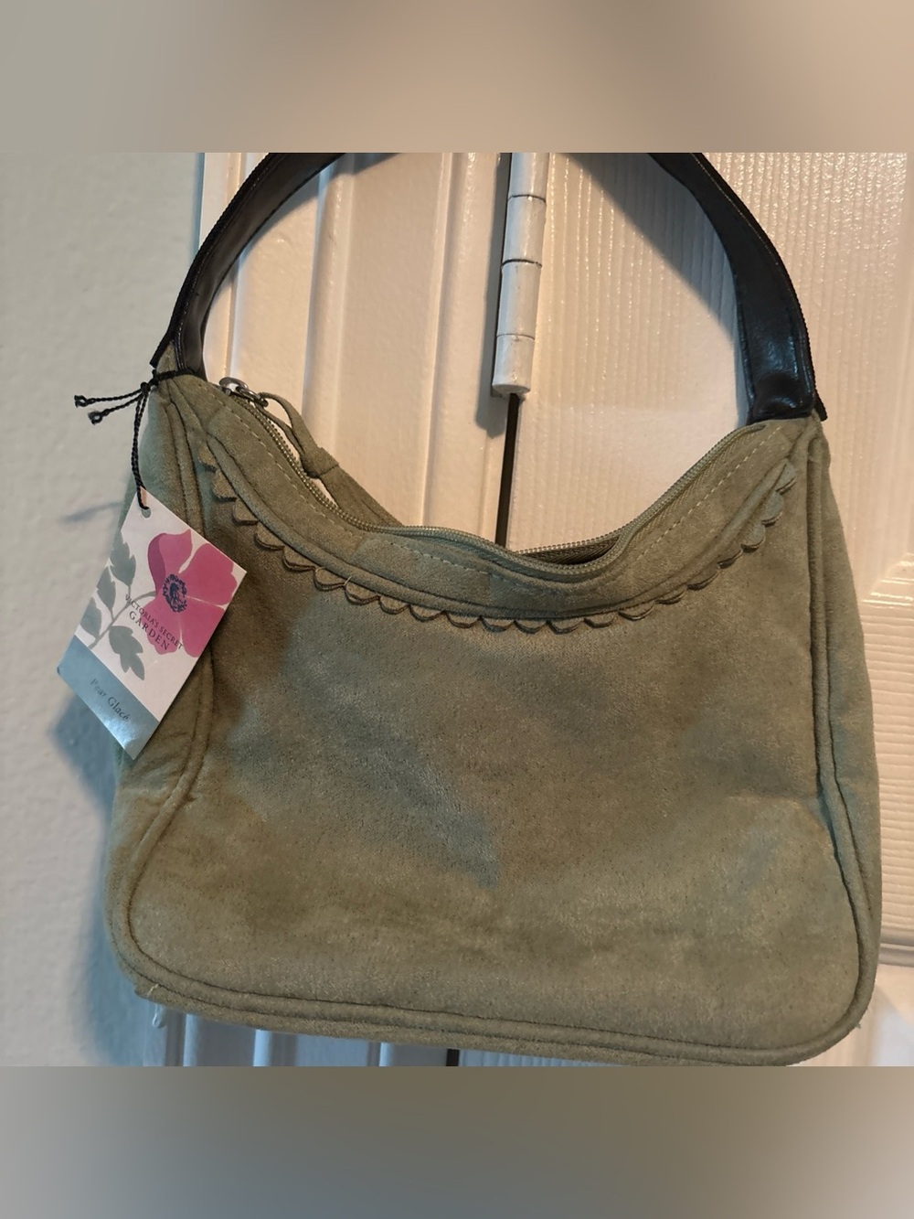 Olive Green Suede Shoulder Bag -Victoria Secret